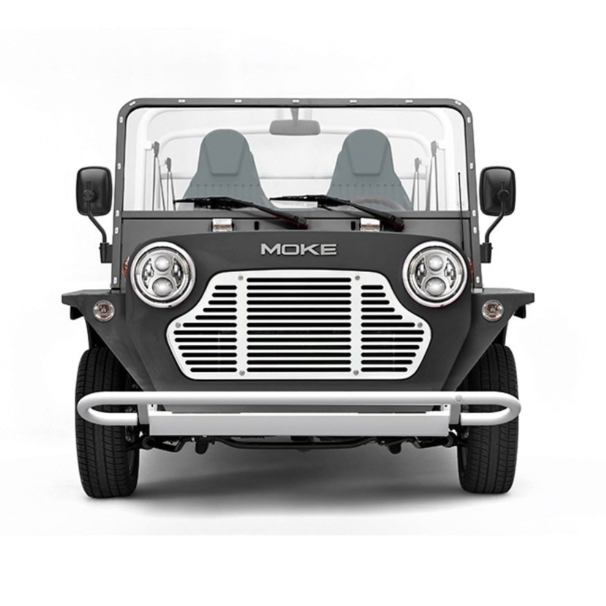 Moke electric car in Graphite Grey