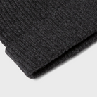 Sunspel Cashmere Ribbed Hat in Charcoal Melange