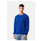 Versace Men's Greca Wool Jumper in Blue