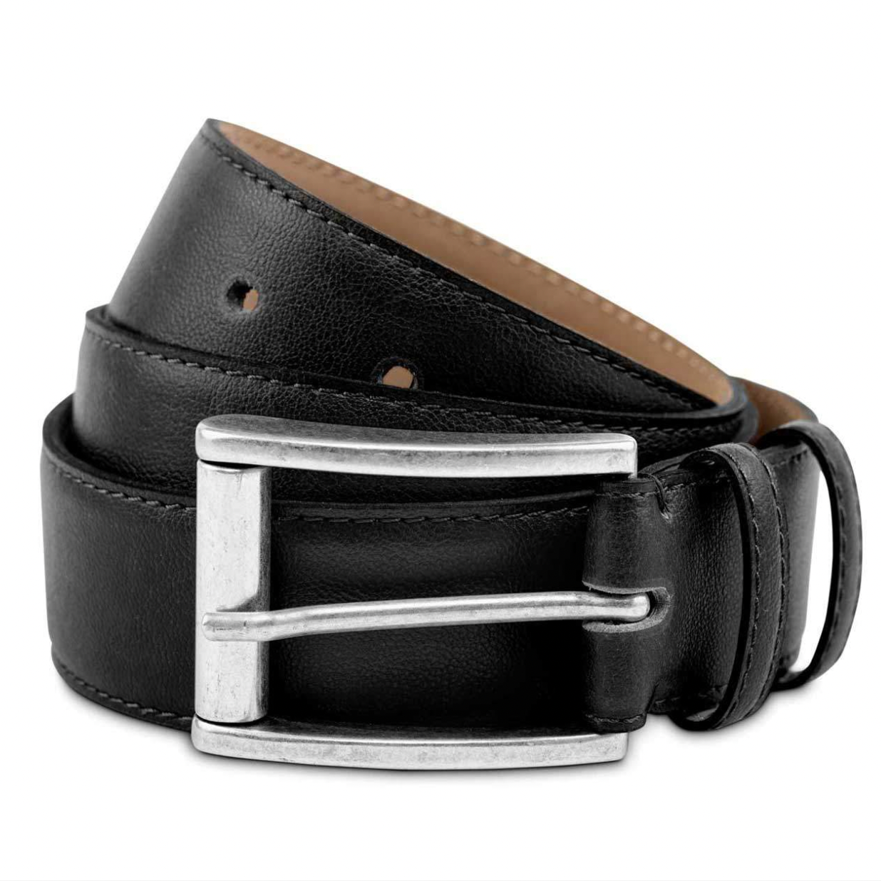 Watson & Wolfe Astor Vegan Belt in Black