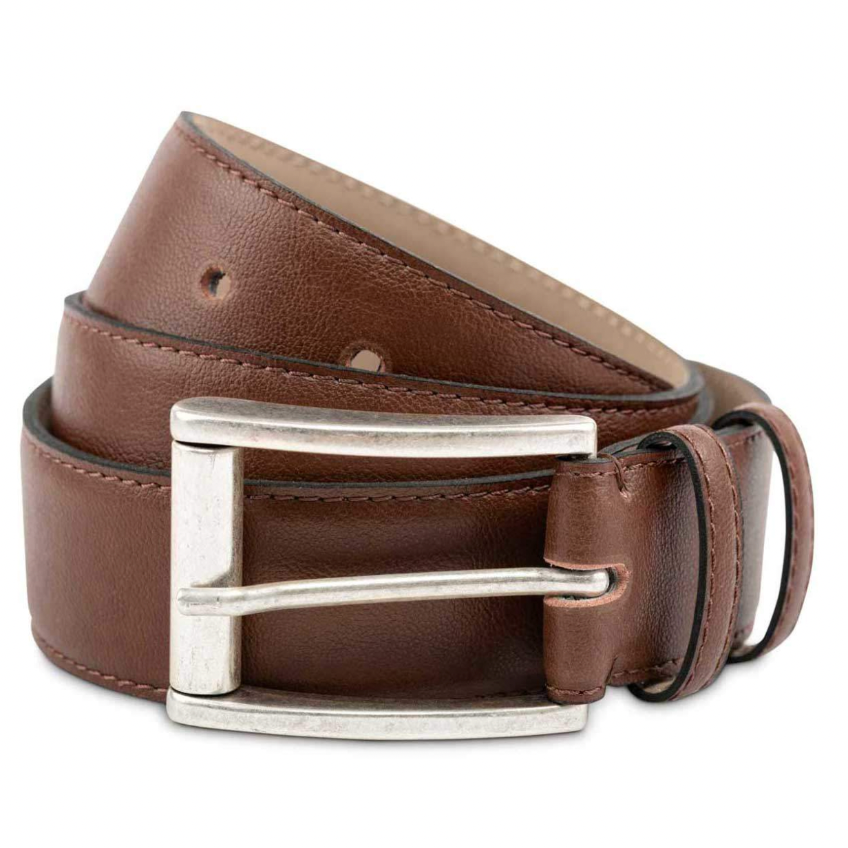 Watson & Wolfe Astor Vegan Belt in Oakbark Brown