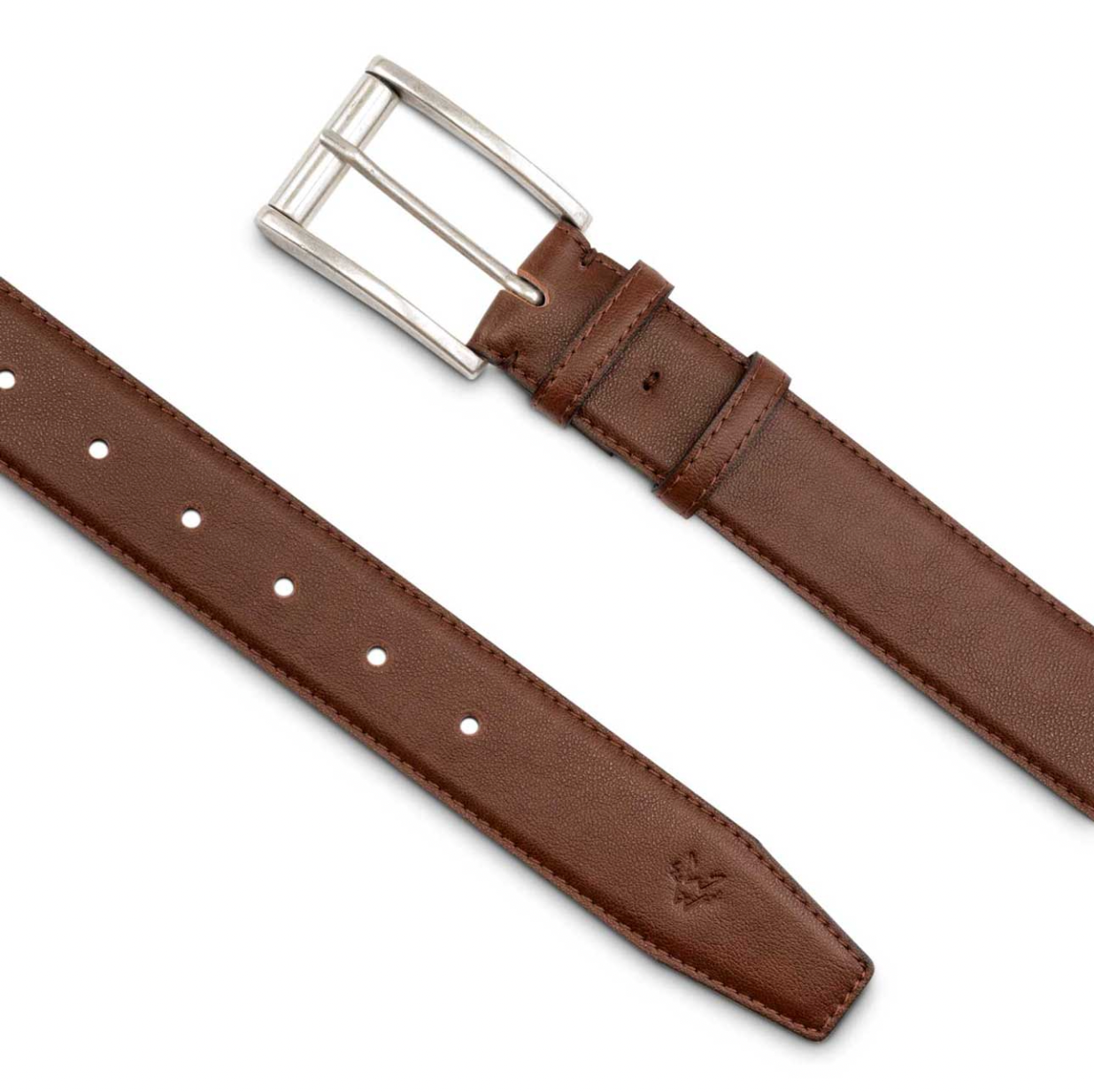 Watson & Wolfe Astor Vegan Belt in Oakbark Brown