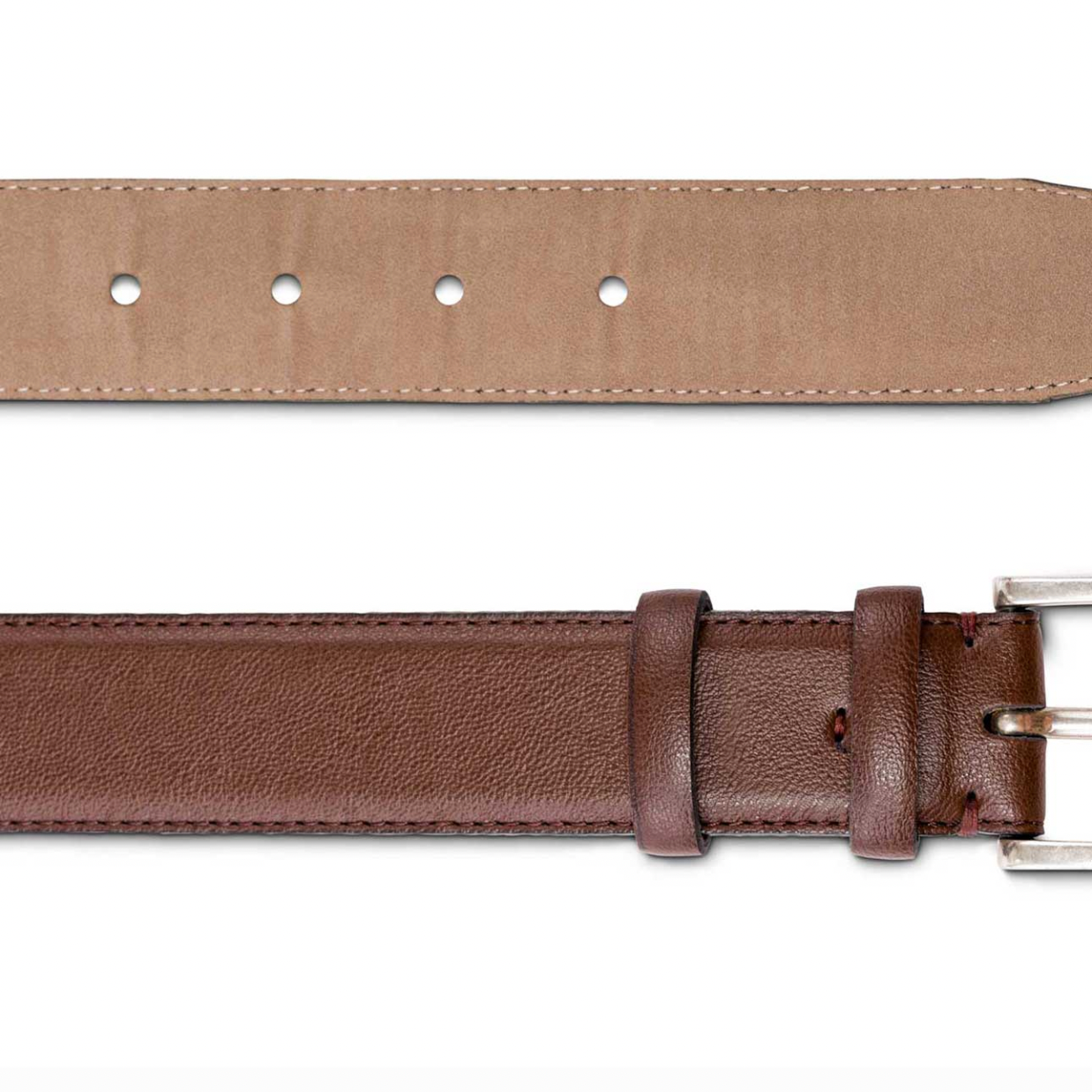 Watson & Wolfe Astor Vegan Belt in Oakbark Brown