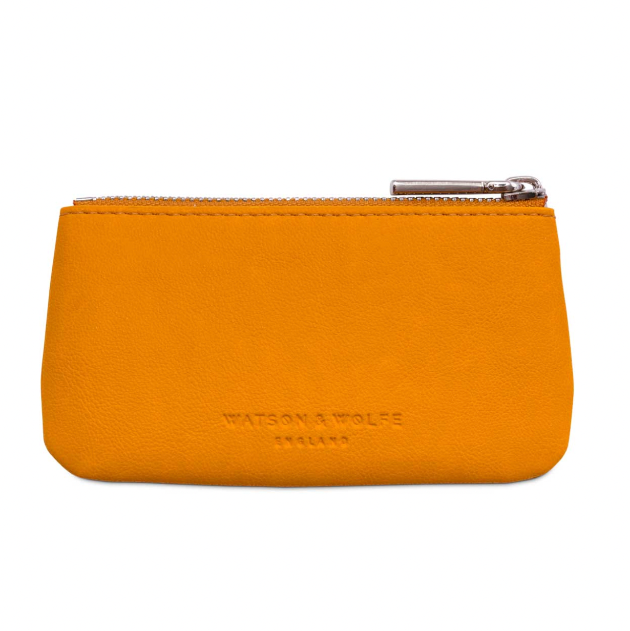 Watson & Wolfe X Ethel Loves Me Zipped Key and Card Case in mango